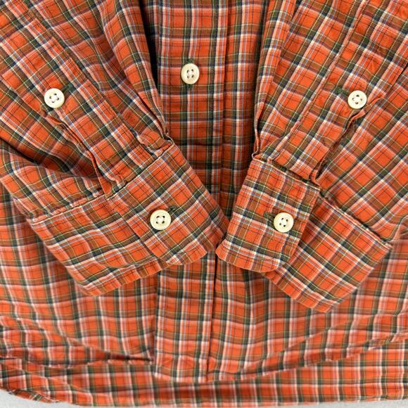 Ralph Lauren Shirt Men's XL Orange Plaid Classic Fit Button Down Business Casual - Picture 6 of 9